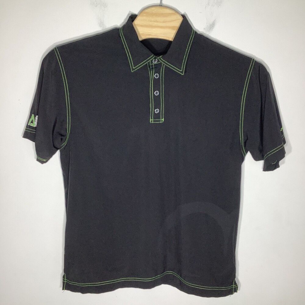 Black Clover Live Lucky Mens Short Sleeve Golf Polo Black Size Large‎ - Picture 2 of 5